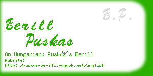 berill puskas business card